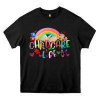 Black childcare life Heavy Core Tee - Artiststas