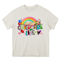 Cream childcare life Heavy Core Tee - Artiststas