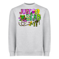 Heather Grey Just Bead it Heavyweight Sweatshirt - CowhideDigitalArt