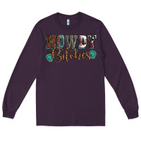 Plum Howdy bitches mother's day Long Sleeve Tee - HowdyJamesFarm