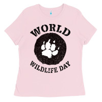 Bubblegum Pink World Wildlife Day Ladies Tee - Bettercallsaul