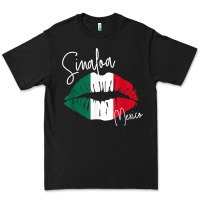 Black GGT Travel Souvenir Style SINALOA MX Flag Lips Premium Tee - trangStudio