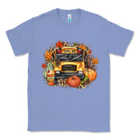 Colony Blue Fall School Bus Classic Tee - texasbilliewilder