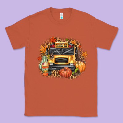 Fall School Bus Classic Tee Designed By Texasbilliewilder
