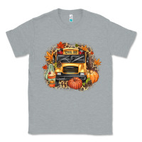 Heather Grey Fall School Bus Classic Tee - texasbilliewilder