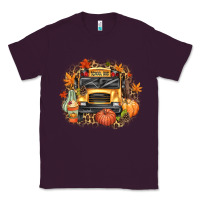 Plum Fall School Bus Classic Tee - texasbilliewilder