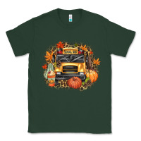 Sports Green Fall School Bus Classic Tee - texasbilliewilder
