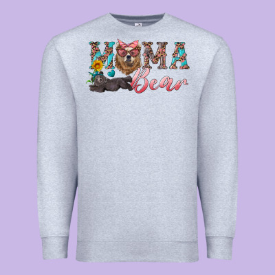 Mama Bear With Mama And Baby Premium Sweatshirt Designed By Artiststas