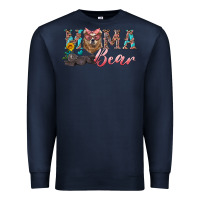 Navy mama bear with mama and baby Premium Sweatshirt - Artiststas