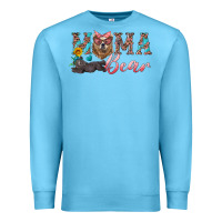 Ocean Blue mama bear with mama and baby Premium Sweatshirt - Artiststas