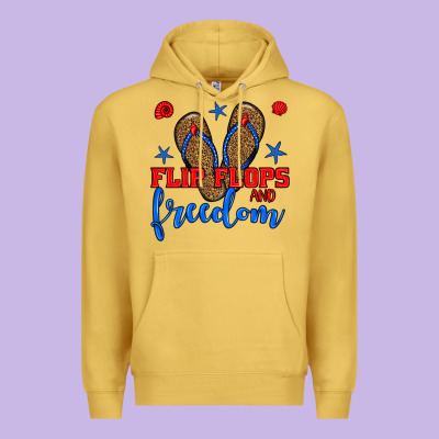 Flip Flops And Freedom Premium Hoodie Designed By Bundleandbundleshop