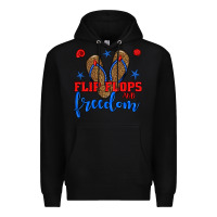Black flip flops and freedom Premium Hoodie - BundleAndBundleShop