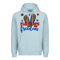 Blue Mist flip flops and freedom Premium Hoodie - BundleAndBundleShop