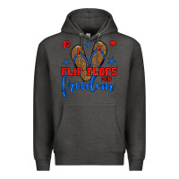Charcoal Heather flip flops and freedom Premium Hoodie - BundleAndBundleShop
