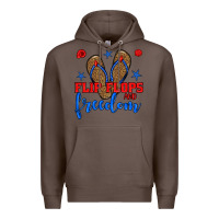 Coffee flip flops and freedom Premium Hoodie - BundleAndBundleShop