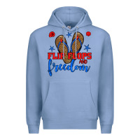 Colony Blue flip flops and freedom Premium Hoodie - BundleAndBundleShop