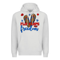 Dove Grey flip flops and freedom Premium Hoodie - BundleAndBundleShop