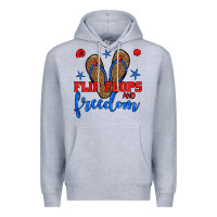 Heather Grey flip flops and freedom Premium Hoodie - BundleAndBundleShop