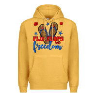 Mustard flip flops and freedom Premium Hoodie - BundleAndBundleShop