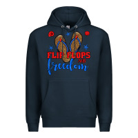 Navy flip flops and freedom Premium Hoodie - BundleAndBundleShop