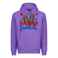 Purple flip flops and freedom Premium Hoodie - BundleAndBundleShop