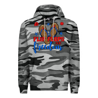 Slate Camo flip flops and freedom Premium Hoodie - BundleAndBundleShop