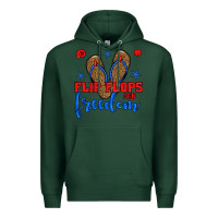 Sports Green flip flops and freedom Premium Hoodie - BundleAndBundleShop