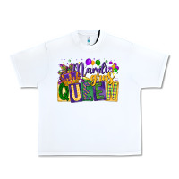 White mardi gras queen Urban Heavy Tee - CowGirlArtShop