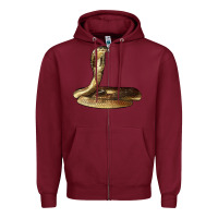 Burgundy king cobra snake Zipper Hoodie - LillyAllenDesigns