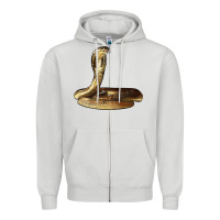 Dove Grey king cobra snake Zipper Hoodie - LillyAllenDesigns