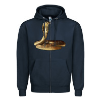 Navy king cobra snake Zipper Hoodie - LillyAllenDesigns