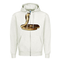Oatmeal Heather king cobra snake Zipper Hoodie - LillyAllenDesigns