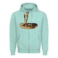 Seafoam king cobra snake Zipper Hoodie - LillyAllenDesigns