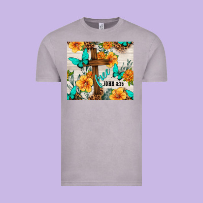 Christian Free John 8 36 Vintage Tee Designed By Tumblerdesignbyshophia