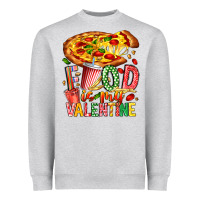 Heather Grey Food Is My Valentine Heavyweight Sweatshirt - CowhideDigitalArt