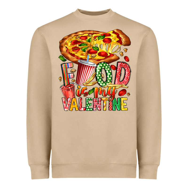 Food Is My Valentine Heavyweight Sweatshirt by CowhideDigitalArt | Teevron