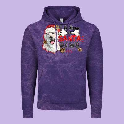 I Believe In Santa Paws Vintage Hoodie Designed By Cowgirlartshop