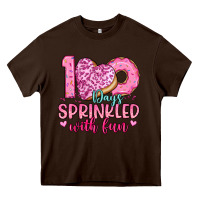 Chocolate Brown 100 days sprinkled with fun Heavy Core Tee - Artiststas