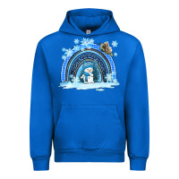 Cobalt winter   rainbow and snowman Urban Hoodie - AdoDesignShop