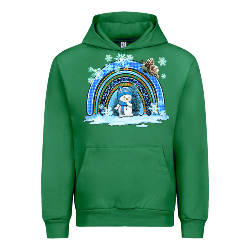 Winter   Rainbow And Snowman Urban Hoodie by AdoDesignShop | Teevron