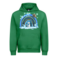 Emerald winter   rainbow and snowman Urban Hoodie - AdoDesignShop