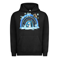 Pigment Black winter   rainbow and snowman Urban Hoodie - AdoDesignShop