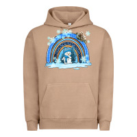 Pigment Burro winter   rainbow and snowman Urban Hoodie - AdoDesignShop