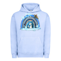 Pigment Grape Ice winter   rainbow and snowman Urban Hoodie - AdoDesignShop