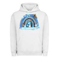 Pigment Lunar Rock winter   rainbow and snowman Urban Hoodie - AdoDesignShop