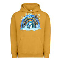 Pigment Peanut Butter winter   rainbow and snowman Urban Hoodie - AdoDesignShop