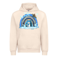 Sandshell winter   rainbow and snowman Urban Hoodie - AdoDesignShop