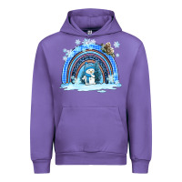 Tulip winter   rainbow and snowman Urban Hoodie - AdoDesignShop