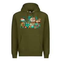 Army Green jesus is my anchor coffee cups Premium Hoodie - Jasminsmagicworld