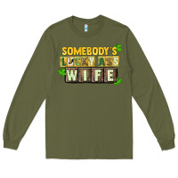Army Green St. Patrick's Somebody's lucky ass wife Long Sleeve Tee - CowGirlArtShop